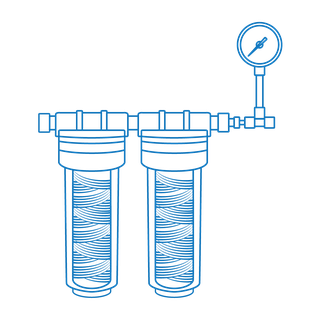External pre-filter set (carbon/1μm) with manometer