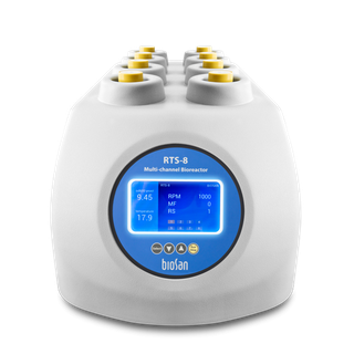 RTS-8, Multi-channel Bioreactor with non-invasive real time biomass, pH and pO2 measurement