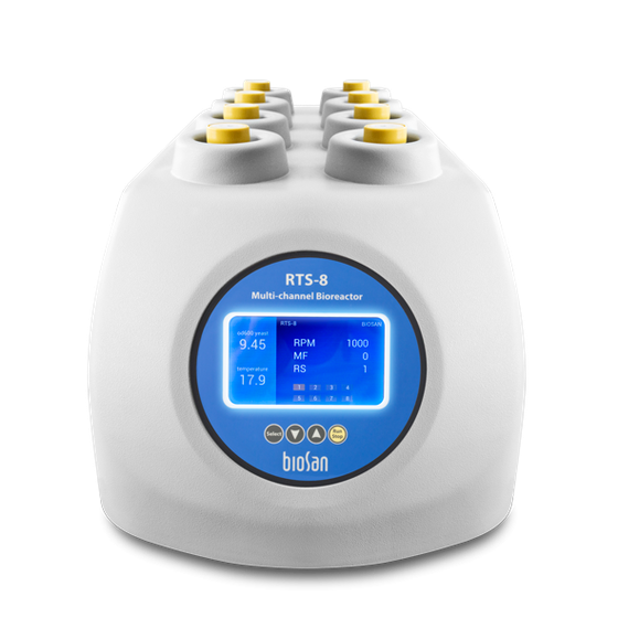RTS-8, Multi-channel Bioreactor with non-invasive real time biomass, pH and pO2 measurement